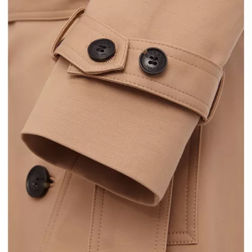 Hobbs London classic Beige Tan Double Breasted Button Trench Coat Classic - Picture 10 of 13